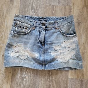Vintage Dolce & Gabbana Denim Mini Skirt Size Large 44